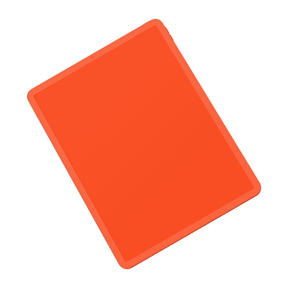 a orange clay ipad
